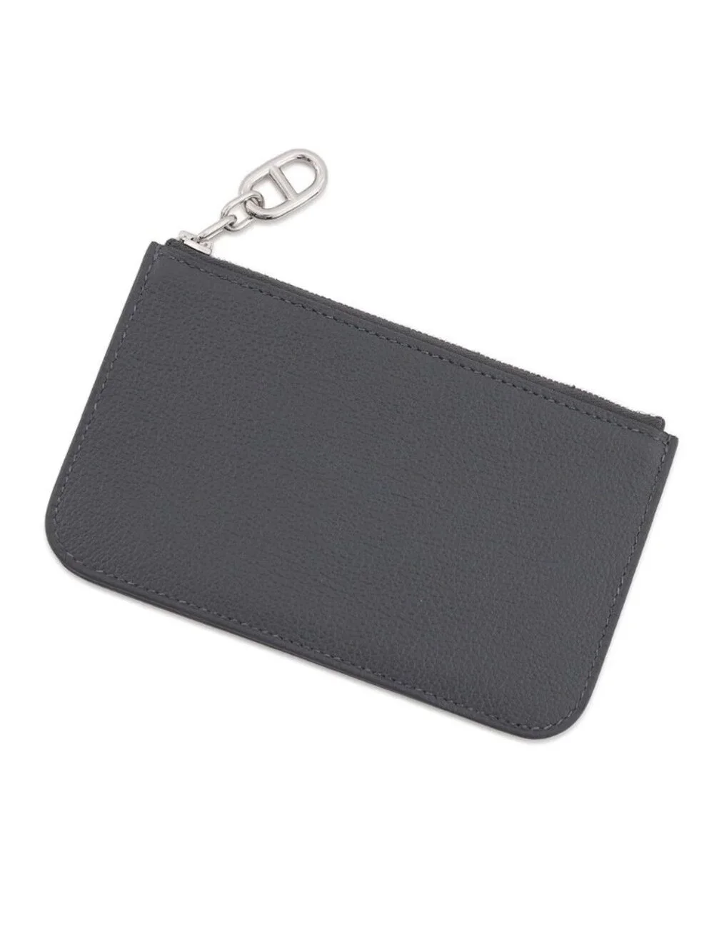 Hermes Card Slot Zip Azap Chaine D'ancre Grimisty Silver Ever